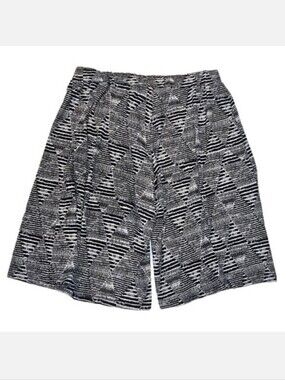 Froccella Italy Culottes Pants Flowy Striped Cropped Dressy Pull On Black White